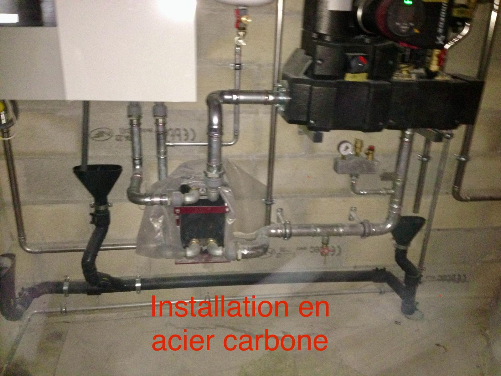Installation tuyauterie acier carbone Besançon